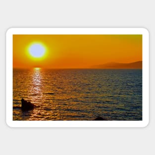 Greece. Mykonos. Sunset. Sticker